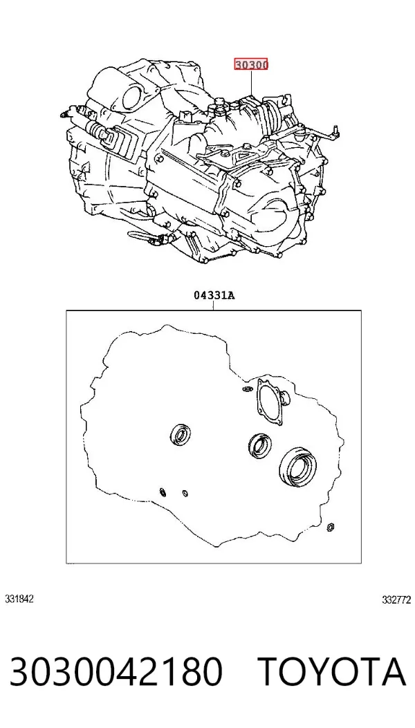 Caixa de Mudança montada (caixa mecânica de velocidades) 3030042180 Toyota