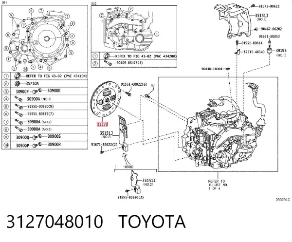 Disco de embraiagem 3127048010 Toyota