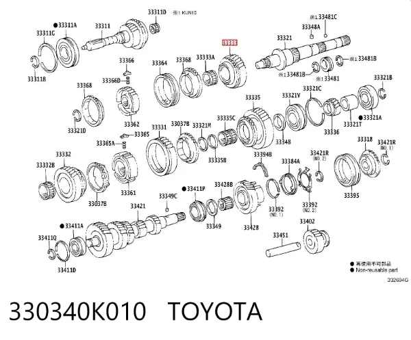  330340K010 Toyota