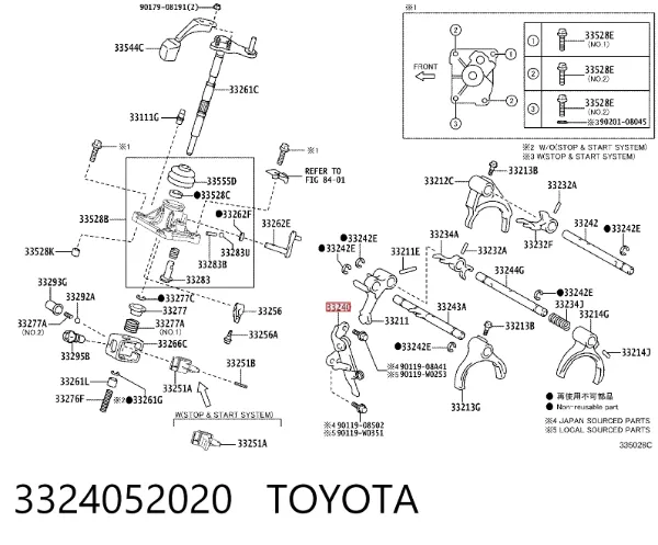  3324052020 Toyota