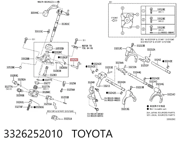  3326252010 Toyota