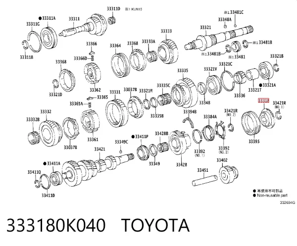  333180K040 Toyota