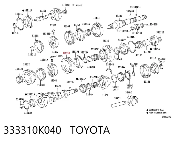  333310K040 Toyota