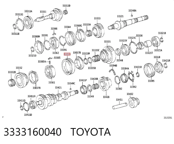  3333160040 Toyota