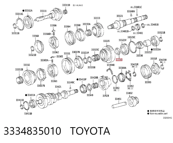  3334835010 Toyota