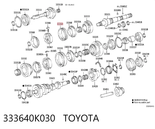  333640K030 Toyota