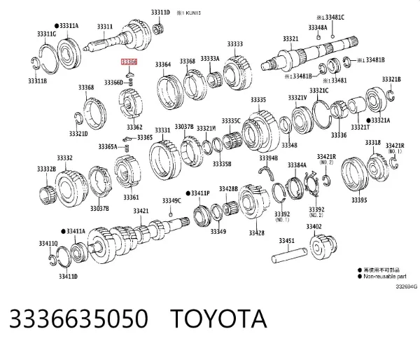  3336635050 Toyota