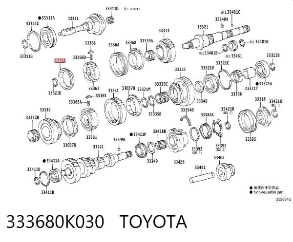  333680K030 Toyota
