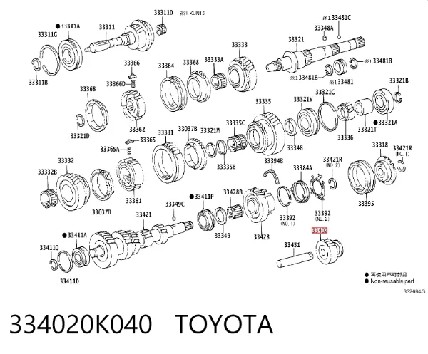  334020K040 Toyota