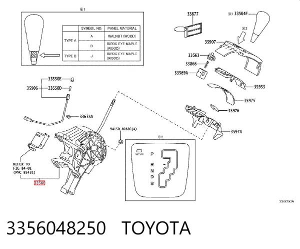 Mecanismo de mudança (ligação) Lexus RX 300/330/350/400H