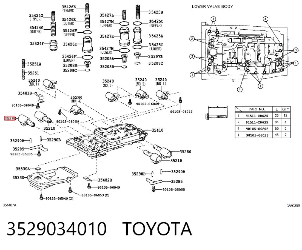 Filtro da Caixa Automática de Mudança 3529034010 Toyota