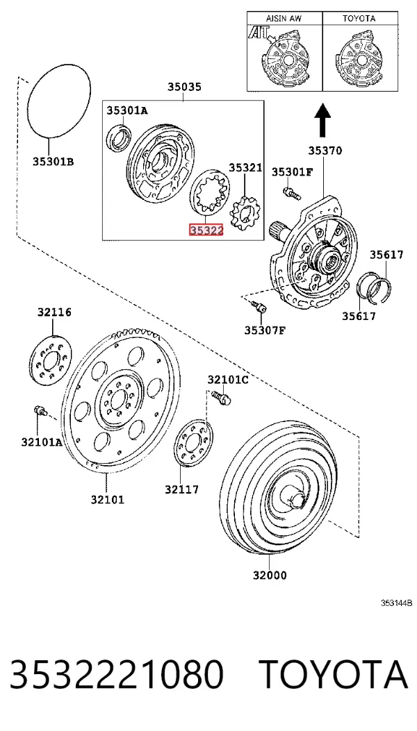  3532221080 Toyota