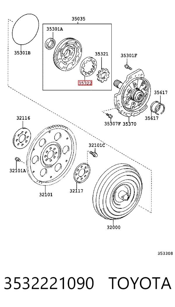  3532221090 Toyota