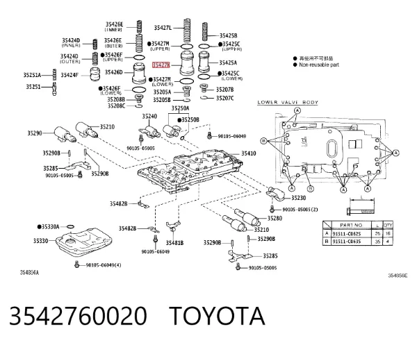 3542760020 Toyota