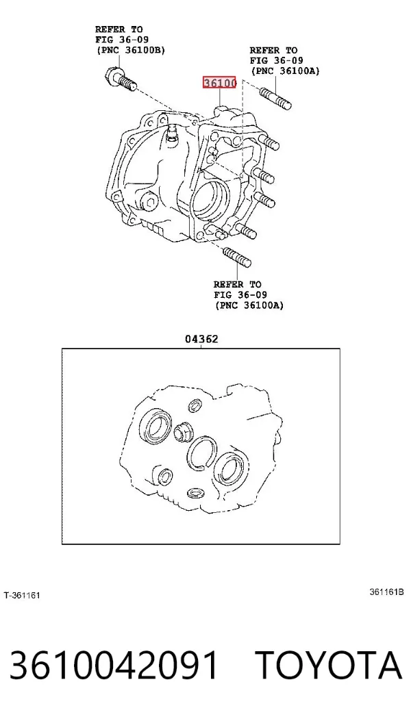 Caixa de transferência 3610042091 Toyota