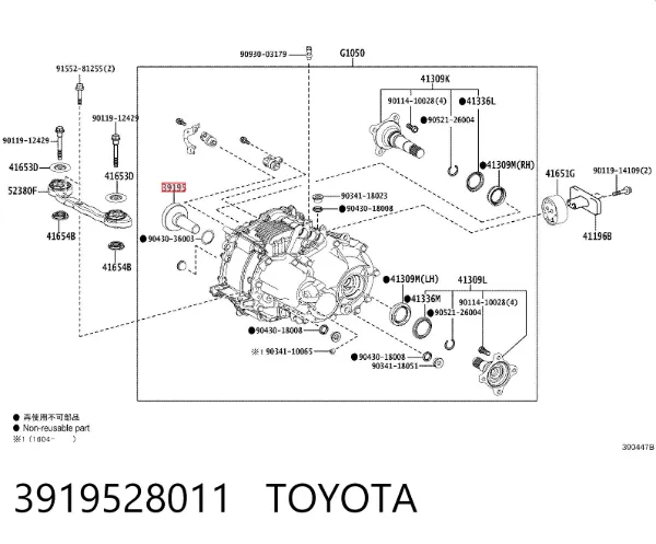  3919528011 Toyota