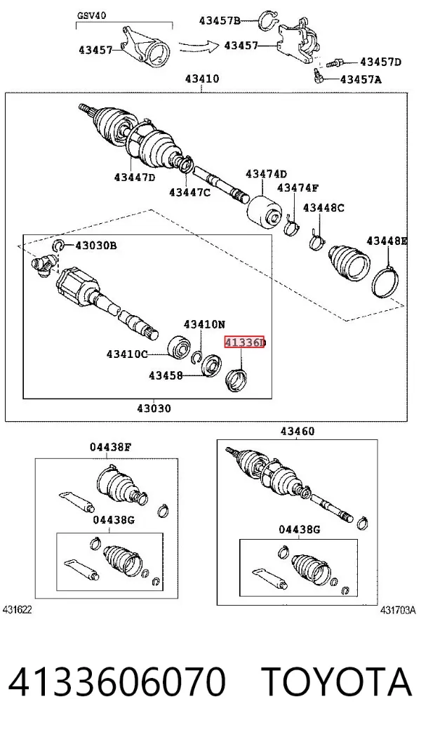  4133606070 Toyota