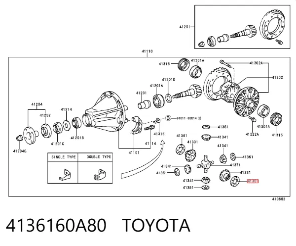  4136160A80 Toyota