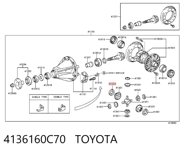  4136160C70 Toyota