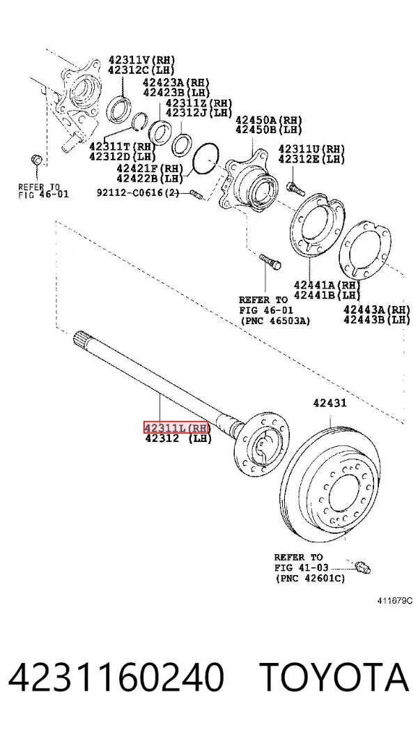 Semieixo traseiro Toyota Land Cruiser PRADO ASIA