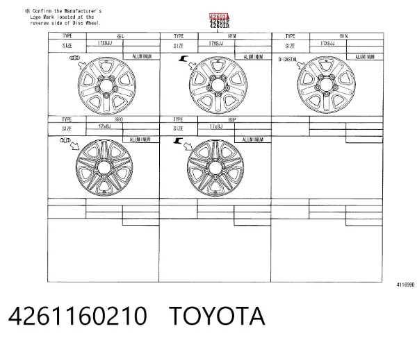  4261160210 Toyota