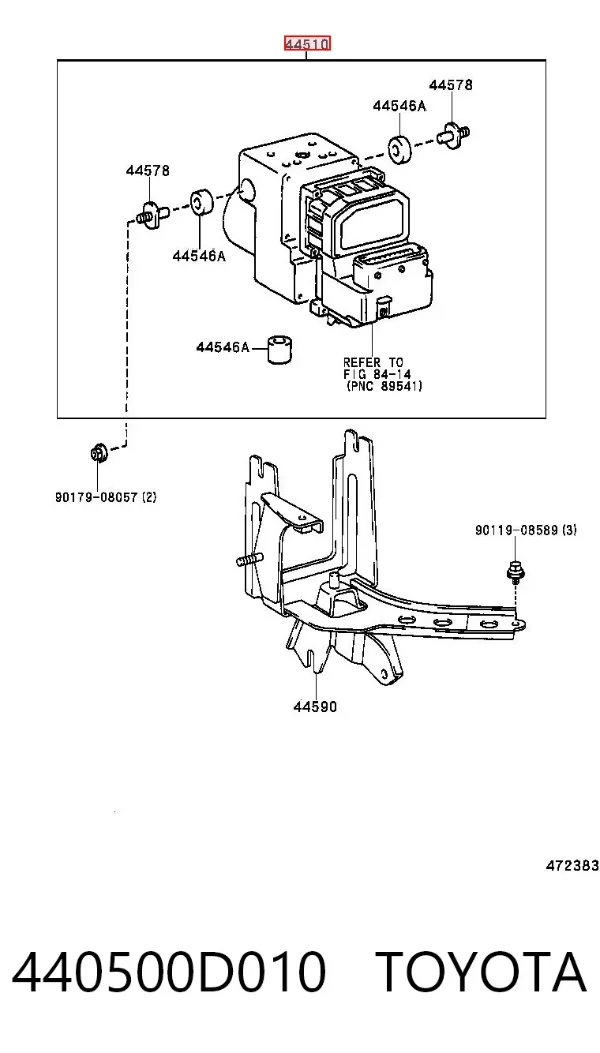 Unidade hidráulico de controlo ABS 440500D010 Toyota