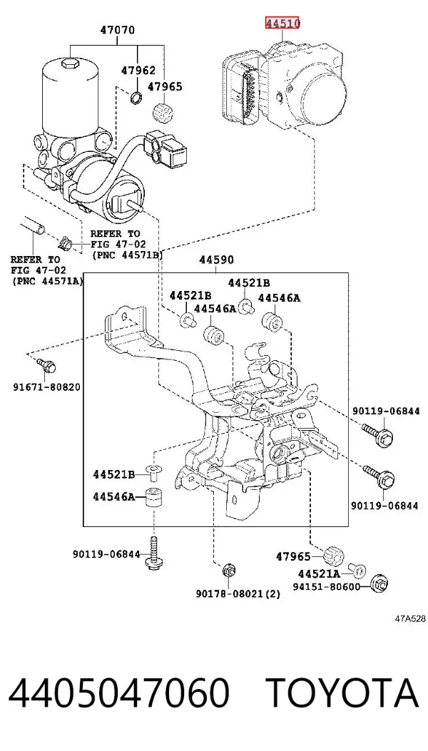 Módulo de direção (Centralina eletrônica) ABS 4405047060 Toyota