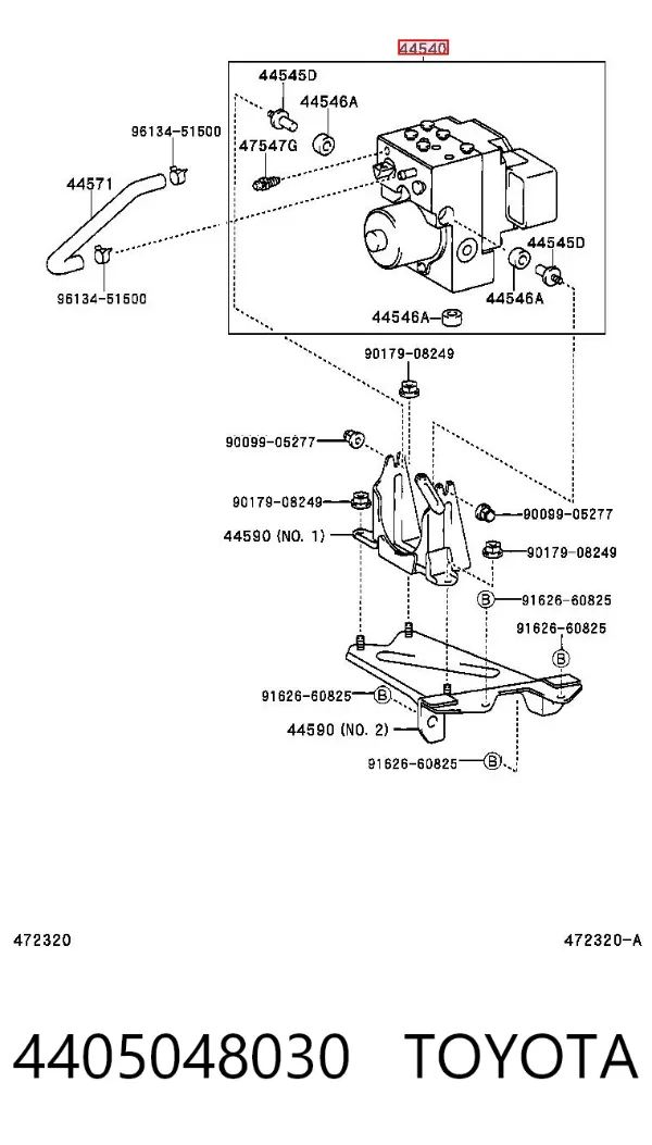 Unidade hidráulico de controlo ABS 4405048030 Toyota
