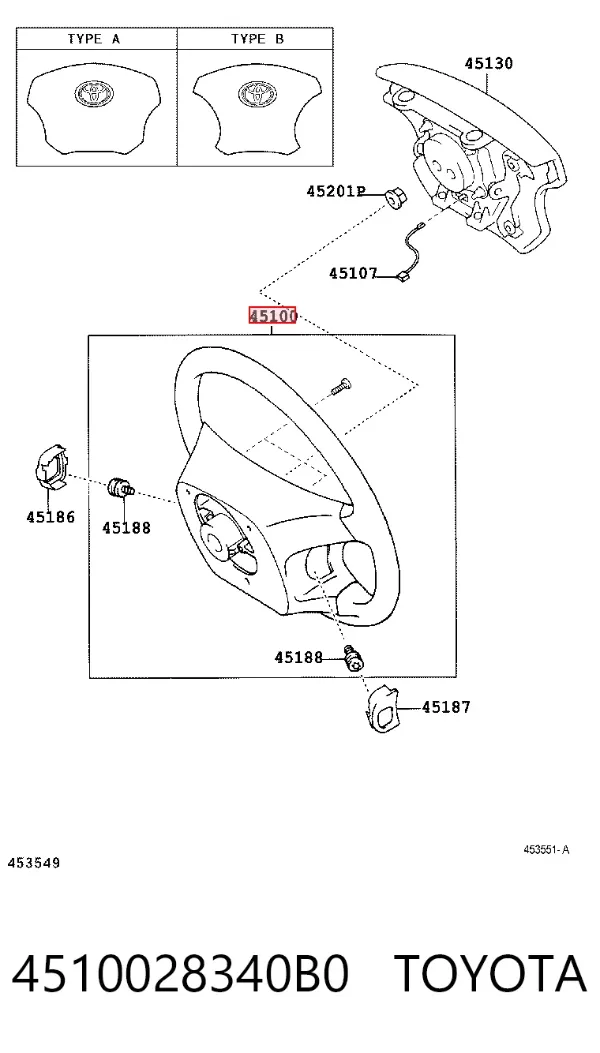 Volante 4510028340B0 Toyota