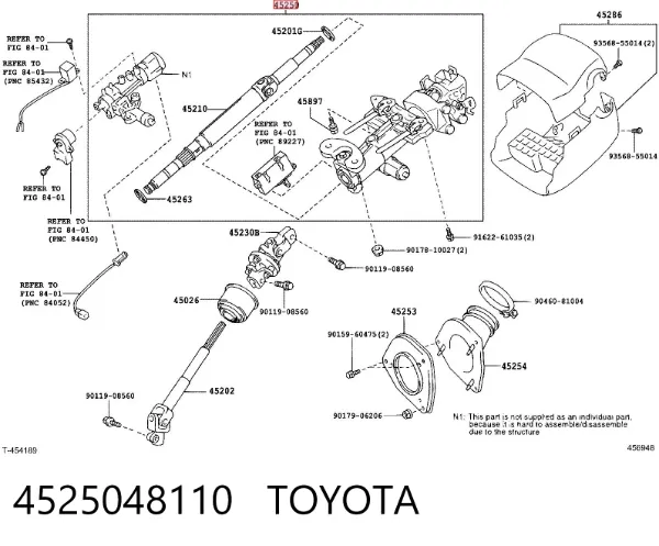 Coluna da direção Lexus RX 300/330/350/400H