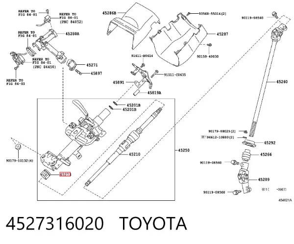 Bucha da coluna de direção 4527316020 Toyota