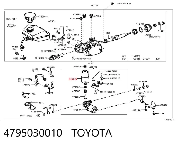 Reforçador dos freios a vácuo Toyota Land Cruiser 90