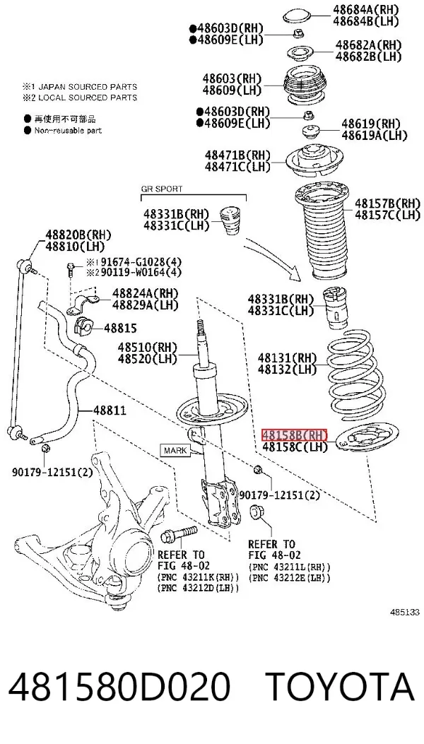  481580D020 Toyota