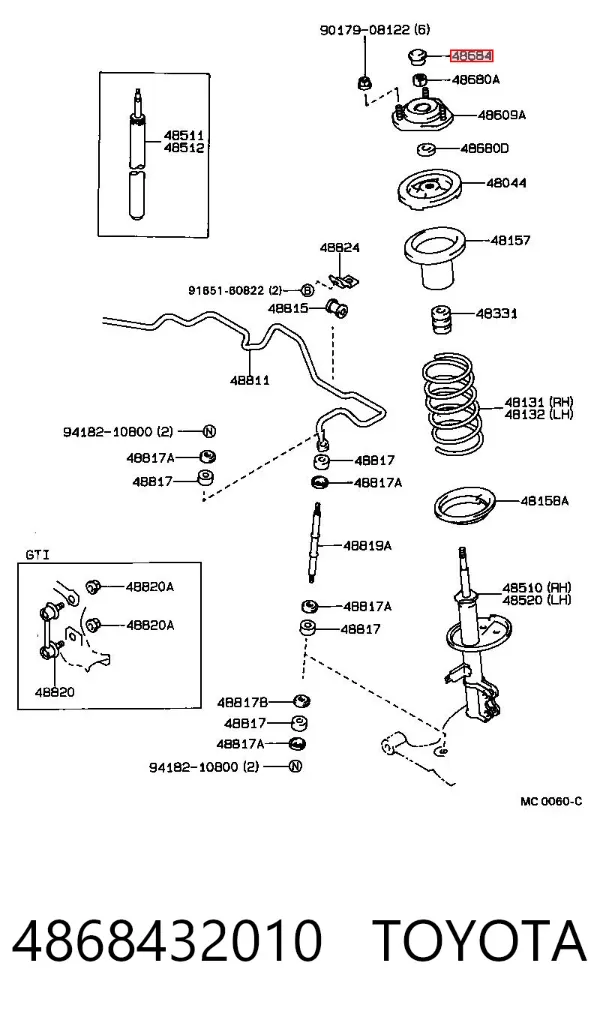  4868432010 Toyota