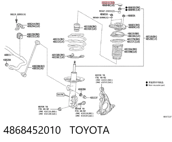  4868452010 Toyota