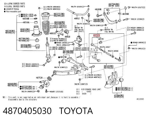  4870405030 Toyota