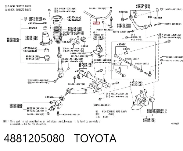 Estabilizador traseiro Toyota Avensis II