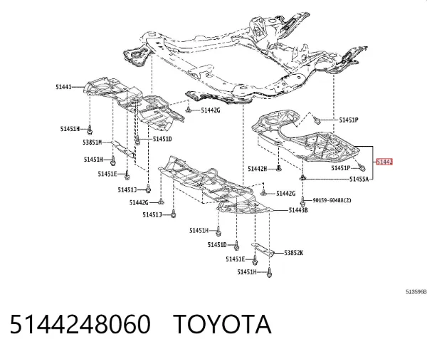 Proteção de motor, de panela (da seção de motor) Lexus RX 450H/350L/200T