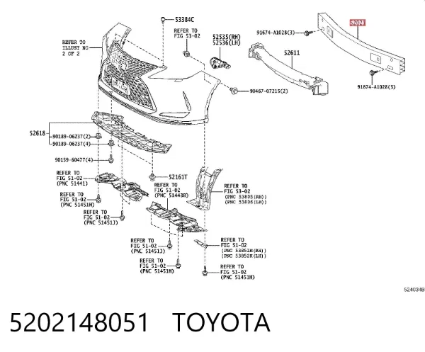 Reforçador do pára-choque dianteiro Lexus RX 450H/350L/200T