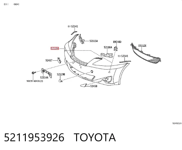 Pára-choque dianteiro 5211953926 Toyota