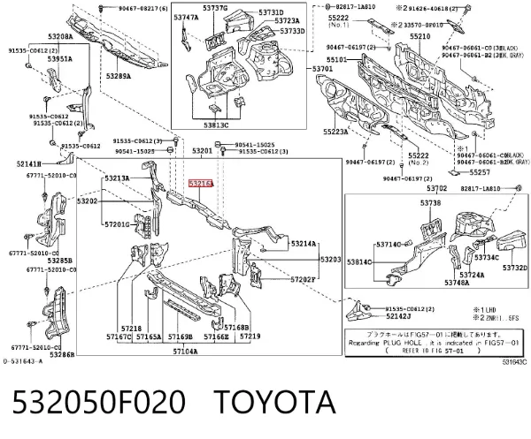  532050F020 Toyota