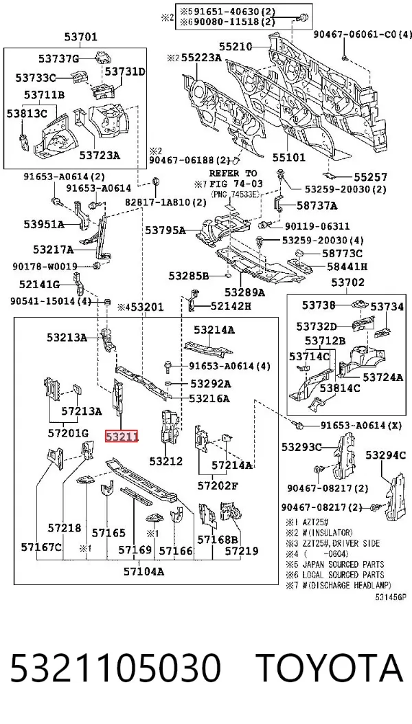  5321105030 Toyota