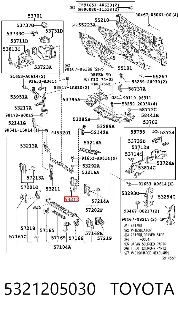  5321205030 Toyota
