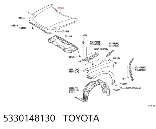 Capota 5330148130 Toyota