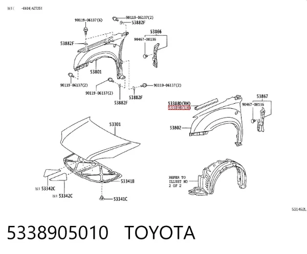  5338905010 Toyota