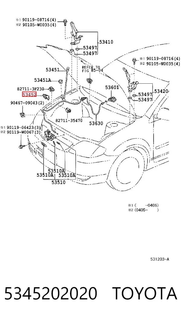  5345202020 Toyota