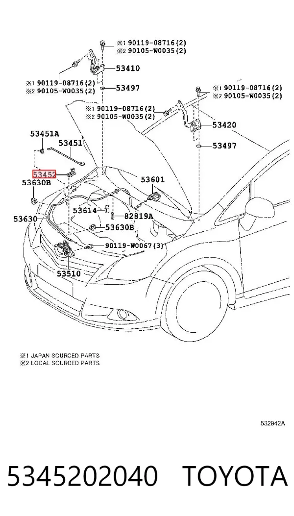  5345202040 Toyota