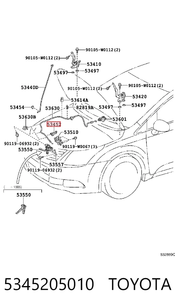  5345205010 Toyota