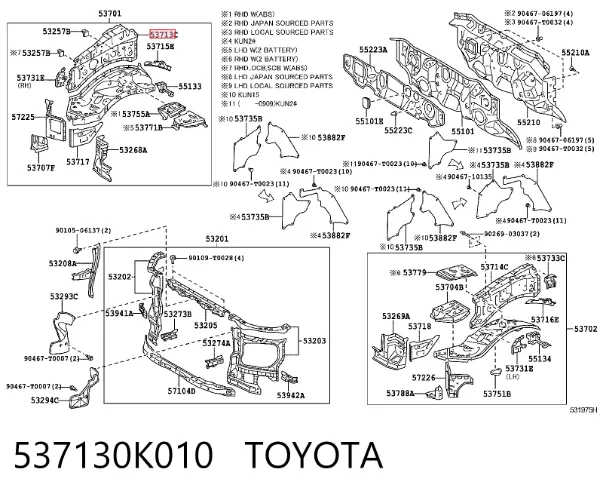  537130K010 Toyota