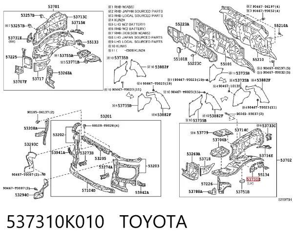  537310K010 Toyota
